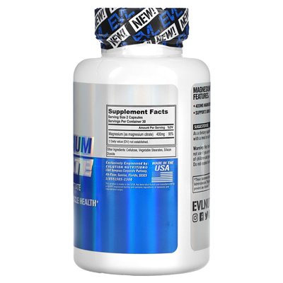 Evlution Nutrition, Magnesiumcitrat, 60 vegetarische Kapseln