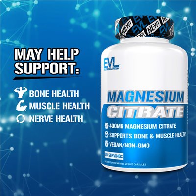 Evlution Nutrition, Magnesiumcitrat, 60 vegetarische Kapseln