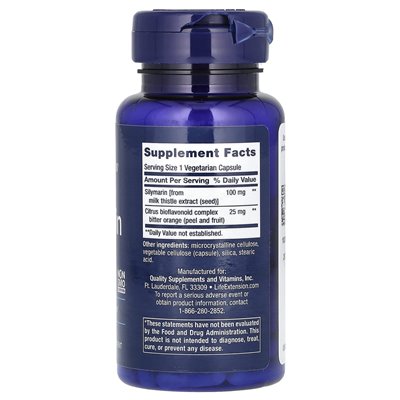 Life Extension, Silymarin, 100 mg, 90 Wegetariańskich Kapsułek Life Extension, Silymarin, 100 mg, 90 Wegetariańskich Kapsułek