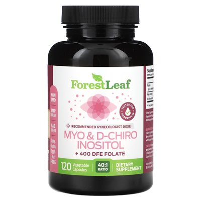 Forest Leaf, Myo & D-Chiro Inositol, 120 Vegetable Capsules Forest Leaf, Myo & D-Chiro Inositol, 120 Vegetable Capsules