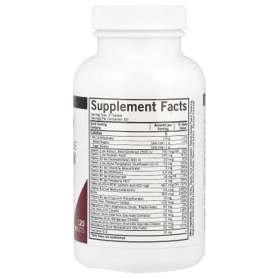 Kirkman Labs, Multiwitamina i minerała dla dzieci z 5-MTHF, 120 tabletek
