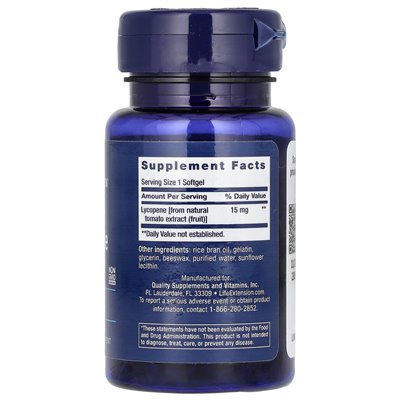 Rozszerzenie życia, Mega Lycopene, 15 mg, 90 softgels Rozszerzenie życia, Mega Lycopene, 15 mg, 90 softgels