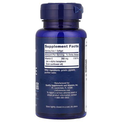 Life Extension, Super Vitamin E, 268 mg (400 IU), 90 soft