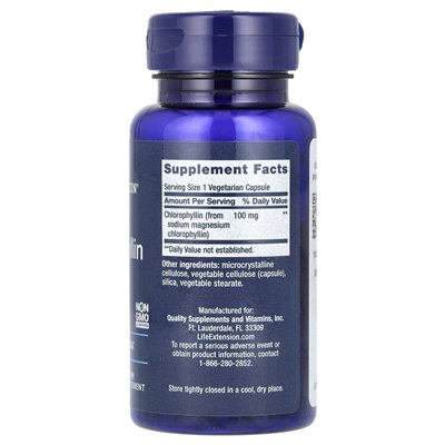 Rozszerzenie życia, chlorofilina, 100 mg, 100 kapsułek wegetariańskich