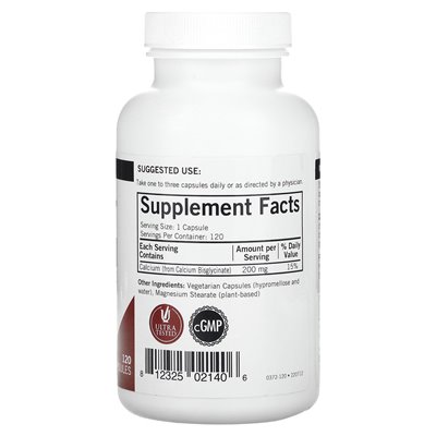Kirkman Labs, chelate bisglicynianu wapnia, 200 mg, 120 kapsułek