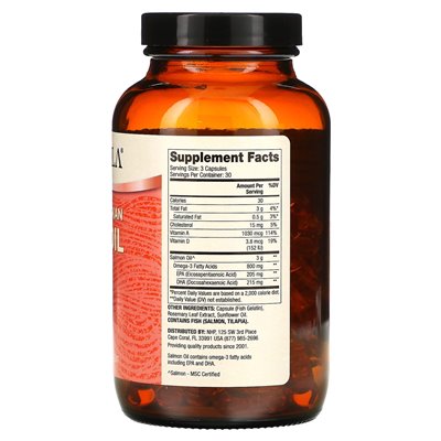 Dr Mercola, Öl aus wild gefangenem Alaska-Lachs, 90 Kapseln