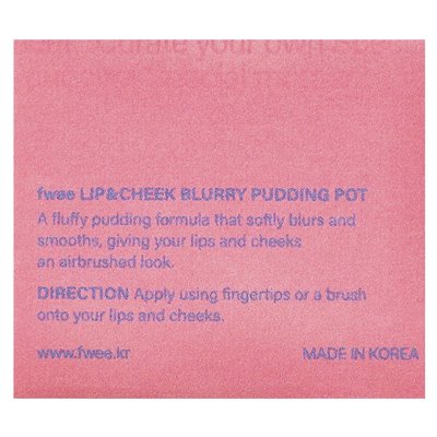 Fwee, Lip &amp Cheek Blurry Pudding Pot, CR02 Boy, 0,17 uncji (5 g)