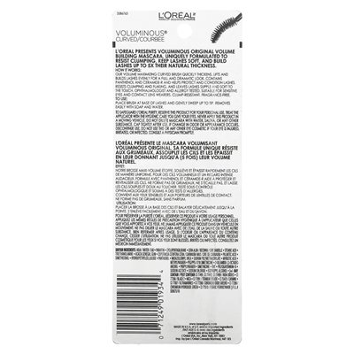L'Oréal, voluminöse, gebogene Wimperntusche, 340 Schwarz, 0,28 fl oz (8 ml)