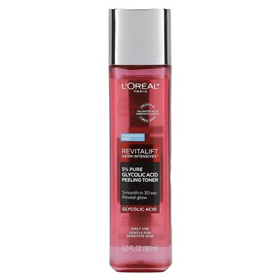 L'Oréal, Revitalift Derm Intensywność, 5% czysty toner kwasu glikolowego, bez zapachu, 6 fl oz (180 ml)