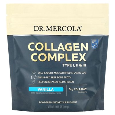 Dr. Mercola, Kollagenkomplex Typ L, LL und LLL, Vanille, 5 g, 10,89 oz (309 g) Dr. Mercola, Kollagenkomplex Typ L, LL und LLL, Vanille, 5 g, 10,89 oz (309 g)