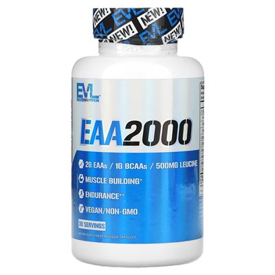 Evlution Nutrition, EAA2000, 90 kapsułek wegetariańskich
