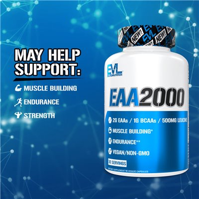 Evlution Nutrition, EAA2000, 90 kapsułek wegetariańskich