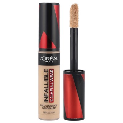 L'Oréal, nieomylny, korektor pełnego pokrycia, 375 latte, 0,33 fl oz (10 ml)