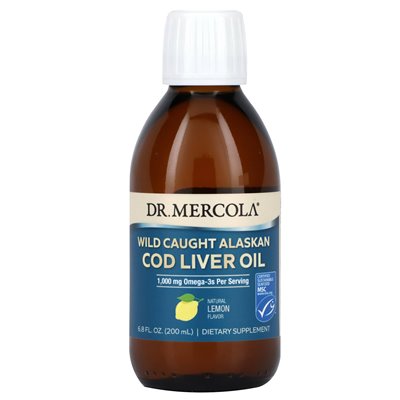 Dr Mercola, Wild Caught Alaskan Cod Wątroba, cytryna, 6,8 Fl Oz (200 ml) Dr Mercola, Wild Caught Alaskan Cod Wątroba, cytryna, 6,8 Fl Oz (200 ml)