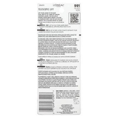 L'Oréal, Telescopic Mascara, 991 Black, 0.33 fl oz (10 ml)