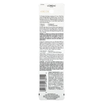 L'Oréal, Infallible, Super Slim Flüssig-Eyeliner, 400 Schwarz, 0,034 fl oz (1 ml)