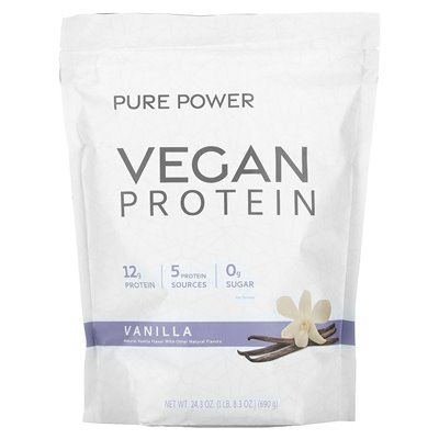 Dr Mercola, Pure Power, Webgan Białko, wanilia, 1 funt 8,3 uncji (690 g)