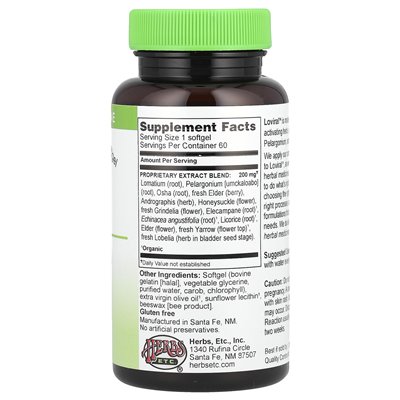 Zioła itp., Loviral ™, 60 softgels