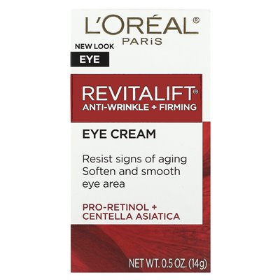L'Oréal, Revitalift Anti-Wrinkle + Happing, Eye Cream, 0,5 uncji (14 g)