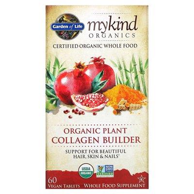Garden of Life, Mykind Organics, Organic Plant Collagen Builder, 60 Vegan Tablets
