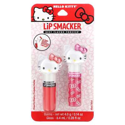 Lip Smacker, Hello Kitty, balsam do ust i połysk, 2 sztuki Lip Smacker, Hello Kitty, balsam do ust i połysk, 2 sztuki