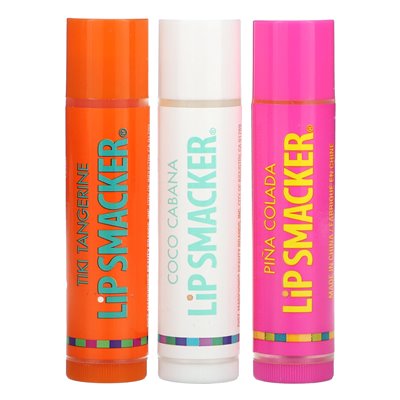 Lip Smacker, balsam do ust, tropikalny, 3 paczki, 0,42 uncji (12 g)