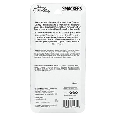 Lip Smacker, Disney Princess, Collection Polish, 6 Pack, 0,19 Fl Oz (5,7 ml)