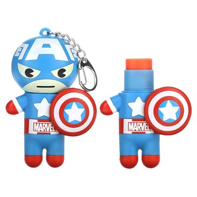 Lip Smacker, Marvel Captain America, Lip Balm, Red, White & Ber-Breer, 0,14 uncji (4 g) Lip Smacker, Marvel Captain America, Lip Balm, Red, White & Ber-Breer, 0,14 uncji (4 g)