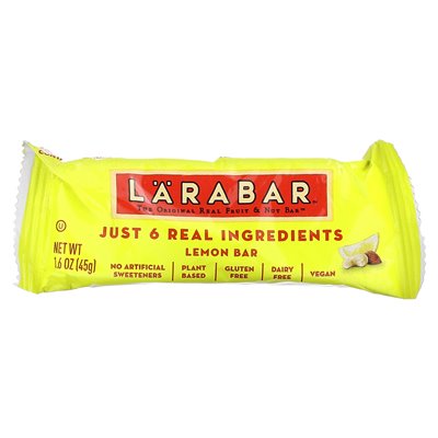 Larabar, original real fruit and nut bar, lemon, 6 bars, 1.6 oz (45 g)