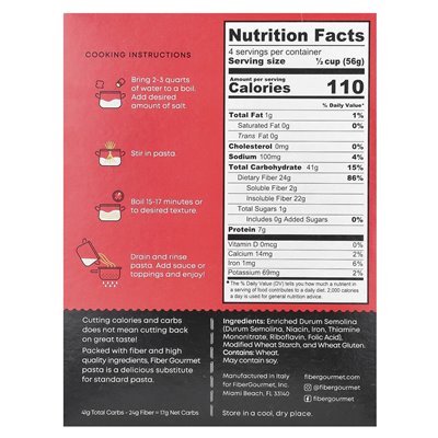 Fiber Gourmet, Leichte Penne, 8 oz (227 g)