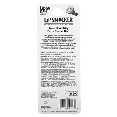 Lip Smacker, Luppy Pals Gloss, Kitty, Sweet Kiwi Kitty, 0,28 fl oz (8,4 ml)
