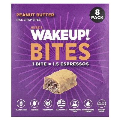 Jesse's Wakeup!, Rice Crisp Bites, Erdnussbutter, 8 Packungen, je 0,53 oz (15 g)