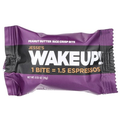 Jesse's Wakeup!, Rice Crisp Bites, masło orzechowe, 8 paczek, 0,53 uncji (15 g) każdy