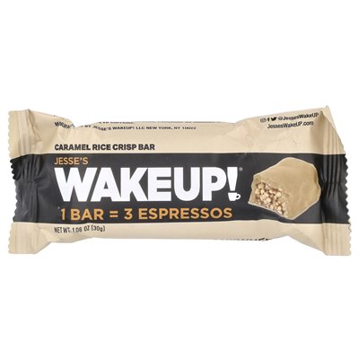 Jesse's Wakeup!, Rice Crisp Bars, Caramel, 6 Packs, 1.06 oz (30 g) each
