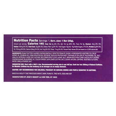 Jesse's Wakeup!, Rice Crisp Bars, Peanut Butter, 6 Packs, 1.13 Ounce (32 G)
