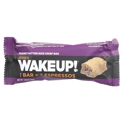 Jesse's Wakeup!, Reis-Crisp-Riegel, Erdnussbutter, 6 Packungen, 1,13 Unzen (32 G)