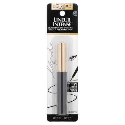 L'Oréal, Lineur Intense, pędzel płyny płynny, 710 czarny, 0,24 fl oz (7 ml)