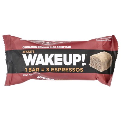 Jesse's Wakeup!, Rice Crisp Bars, Cinnamon Crunch, 6 pakietów, 1,13 uncji (32 g)