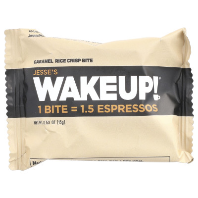 Jesse's Wakeup!, Rice Crisp Bites, caramel, 8 packs, 0.53 oz (15 g) each