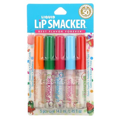Lip Smacker, płynny połysk ust, paczka odmianowa, 5 paczek, 0,45 fl oz (14 ml)