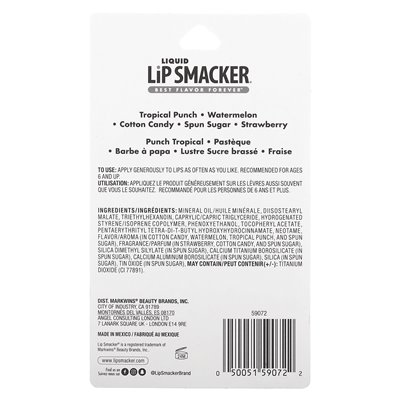 Lip Smacker, płynny połysk ust, paczka odmianowa, 5 paczek, 0,45 fl oz (14 ml)