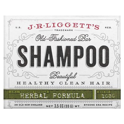 J.R. Liggett's, Old Fashioned Shampoo Bar, Herbal Formuła, 3,5 uncji (99 g) J.R. Liggett's, Old Fashioned Shampoo Bar, Herbal Formuła, 3,5 uncji (99 g)