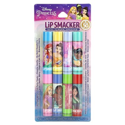 Lip Smacker, Disney Princes, Lip Balm, Party Pack, 8 Pack, 0.14 oz (4 g) Each