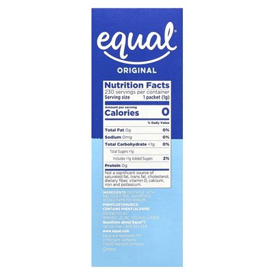 Equal Zero Calorie Sweetener, Original, 230 Päckchen, 8,1 oz (230 g)