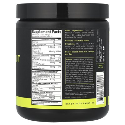 Kaged, przedtrening, sport, wapno mango, 9,45 uncji (268 g)
