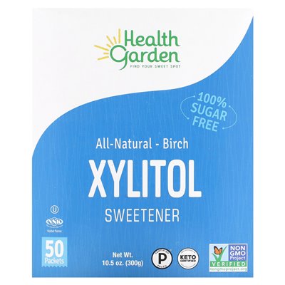 Health Garden, All Natural Birch Xylitol Sweetener, 50 Packets, 0.21 oz (6 g)