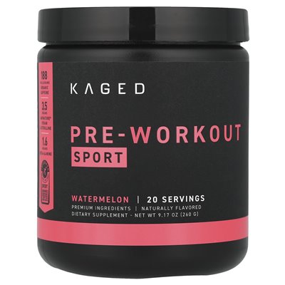 Kaged, przedtrening, sport, arbuz, 9,17 uncji (260 g) Kaged, przedtrening, sport, arbuz, 9,17 uncji (260 g)