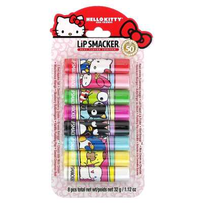 Lip Smacker, Hello Kitty and Friends, Lip Balm, różne, 8 paczek, 0,14 uncji (4 g) każdy