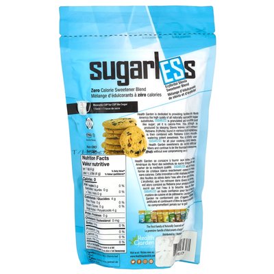 Ogród zdrowotny, Sugarless, Erytritol Stevia Sweenener Blend, 453 g Ogród zdrowotny, Sugarless, Erytritol Stevia Sweenener Blend, 453 g