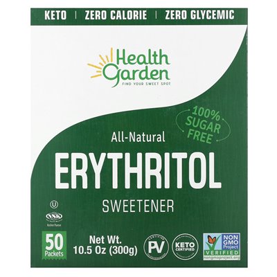Health Garden, natürlicher Erythrit-Süßstoff, 50 Packungen, 0,21 Unzen (6 g)